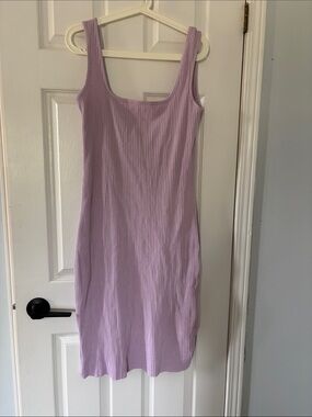 Noize Lilac Ribbed Midi Tank Dress